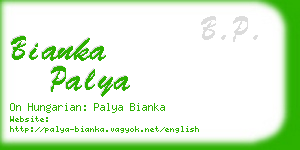 bianka palya business card